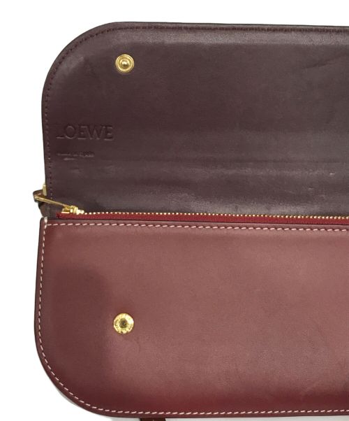 LOEWE（ロエベ）LOEWE (ロエベ) ゲートポシェット レッド×ブラウンの古着・服飾アイテム