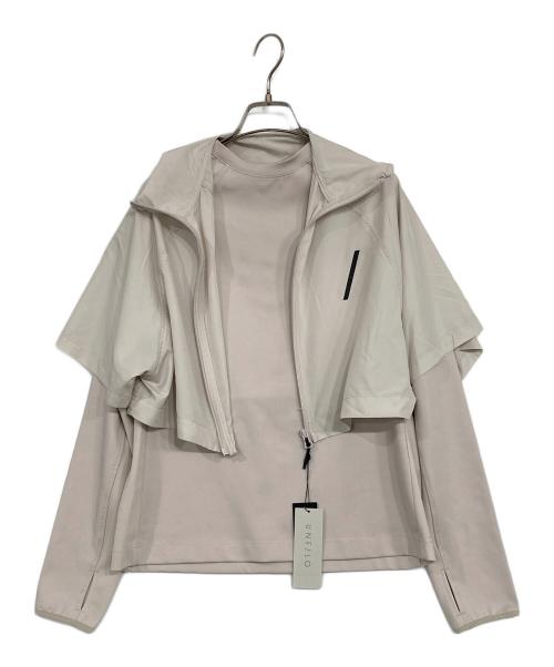 UNFILO（アンフィーロ）UNFILO (アンフィーロ) フードジャケットレイヤ-ドカットソー ベージュ サイズ:SIZE Sの古着・服飾アイテム