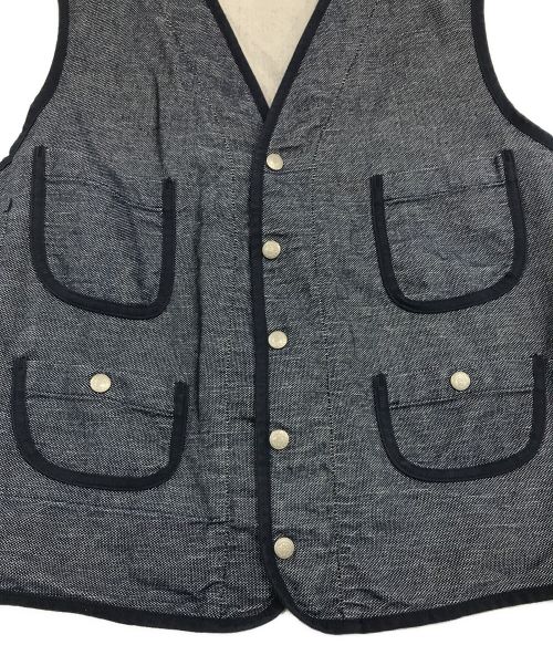 BONCOURA（ボンクラ）BONCOURA (ボンクラ) パイピングベスト ネイビー サイズ:40の古着・服飾アイテム