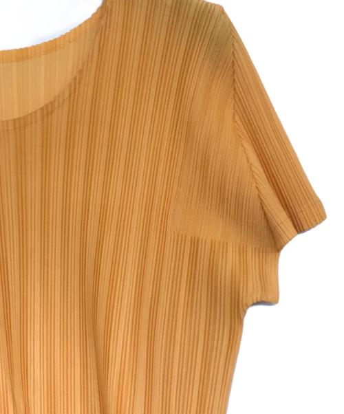 PLEATS PLEASE（プリーツプリーズ）PLEATS PLEASE (プリーツプリーズ) プリーツカットソー オレンジ サイズ:3の古着・服飾アイテム