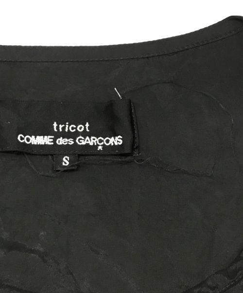 tricot COMME des GARCONS（トリココムデギャルソン）tricot COMME des GARCONS (トリココムデギャルソン) 刺繍ブラウス ブラック サイズ:Sの古着・服飾アイテム