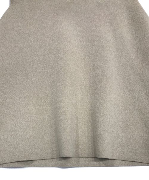 Drawing Numbers（ドローイングナンバーズ）Drawing Numbers (ドローイングナンバーズ) ポロカラーノースリーブワイドニット ベージュ サイズ:38の古着・服飾アイテム