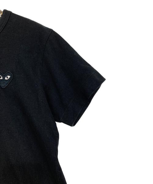 PLAY COMME des GARCONS（プレイコムデギャルソン）PLAY COMME des GARCONS (プレイ コムデギャルソン) ハートワッペンTシャツ ブラック サイズ:SIZE Lの古着・服飾アイテム
