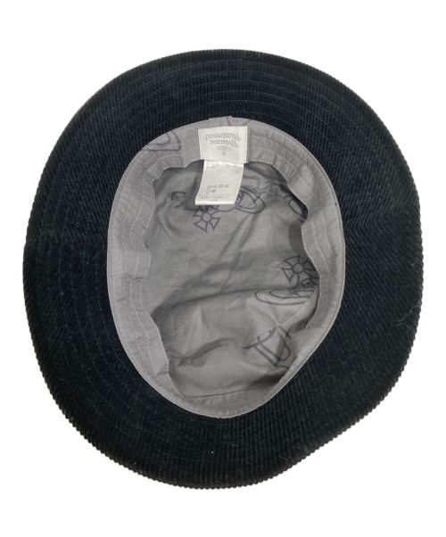 Vivienne Westwood（ヴィヴィアンウエストウッド）Vivienne Westwood (ヴィヴィアンウエストウッド) コーデュロイバケットハット ブラックの古着・服飾アイテム