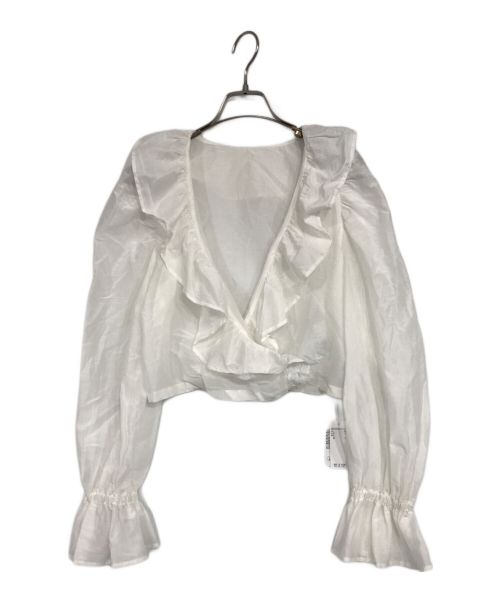 GALLARDA GALANTE（ガリャルダガランテ）GALLARDA GALANTE (ガリャルダガランテ) コットンシルク2WAYブラウス ホワイト サイズ:FREEの古着・服飾アイテム