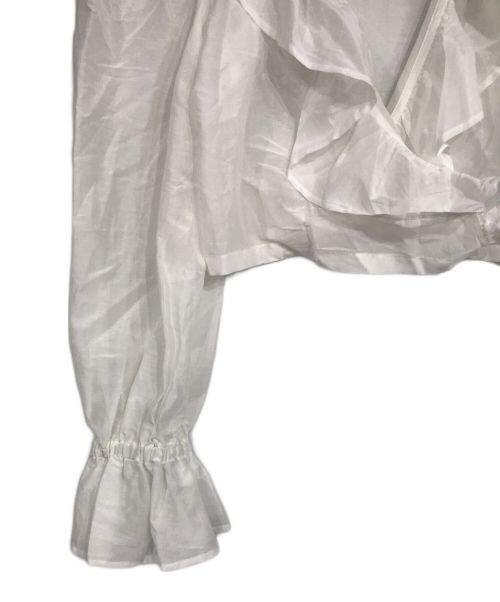 GALLARDA GALANTE（ガリャルダガランテ）GALLARDA GALANTE (ガリャルダガランテ) コットンシルク2WAYブラウス ホワイト サイズ:FREEの古着・服飾アイテム