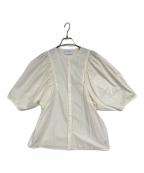 UNITED ARROWSユナイテッドアローズ）の古着「ギャザー ボリュームスリーブ ブラウス」｜ベージュ