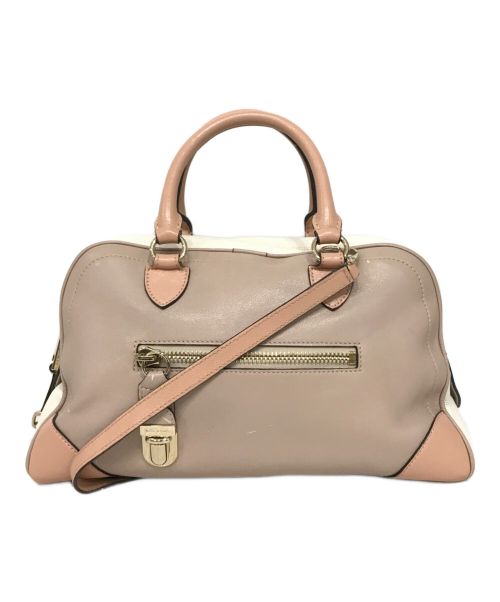 MARC JACOBS（マークジェイコブズ）MARC JACOBS (マークジェイコブス) 2WAYショルダーバッグ ベージュ×ホワイトの古着・服飾アイテム