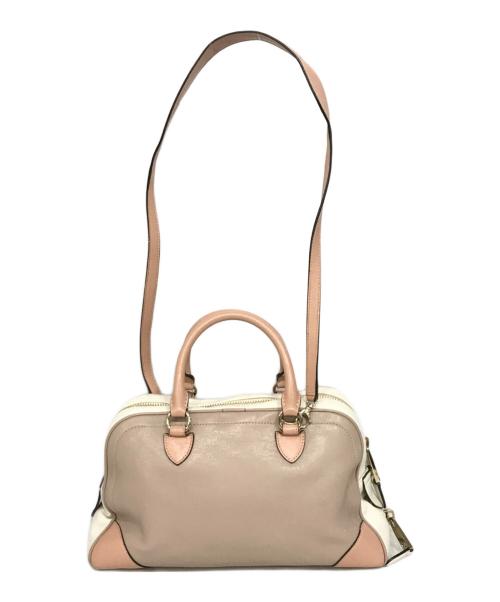 MARC JACOBS（マークジェイコブズ）MARC JACOBS (マークジェイコブス) 2WAYショルダーバッグ ベージュ×ホワイトの古着・服飾アイテム