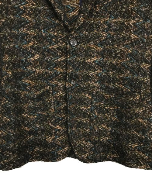 ETRO（エトロ）ETRO (エトロ) 総柄テーラードジャケット ブラウン サイズ:XSの古着・服飾アイテム