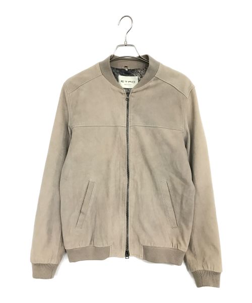 ETRO（エトロ）ETRO (エトロ) スエード ボンバージャケット グレー サイズ:Lの古着・服飾アイテム