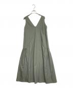 NOLLEY'Sノーリーズ）の古着「タイプライター・ギャザーキャミワンピース」｜グレー