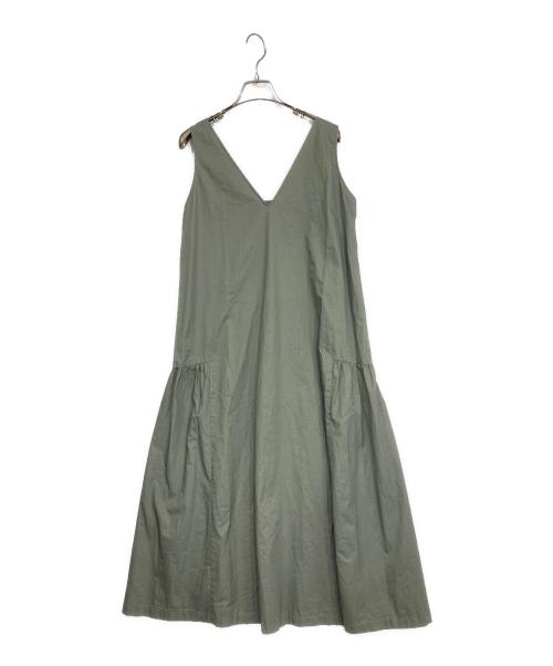 NOLLEY'S（ノーリーズ）NOLLEY'S (ノーリース) タイプライター・ギャザーキャミワンピース グレー サイズ:SIZE FREEの古着・服飾アイテム