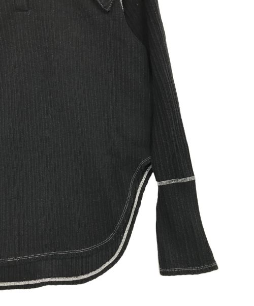 MAISON SPECIAL（メゾンスペシャル）MAISON SPECIAL (メゾンスペシャル) ビッグ襟 ロングTシャツ ブラック サイズ:Fの古着・服飾アイテム