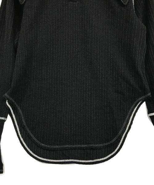 MAISON SPECIAL（メゾンスペシャル）MAISON SPECIAL (メゾンスペシャル) ビッグ襟 ロングTシャツ ブラック サイズ:Fの古着・服飾アイテム