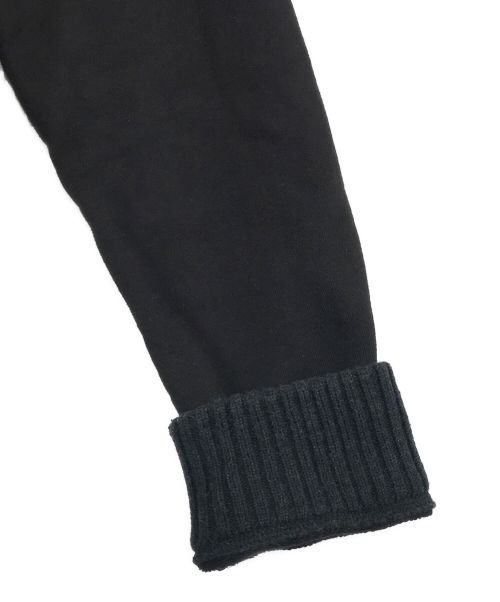 ARMANI EXCHANGE（アルマーニ エクスチェンジ）ARMANI EXCHANGE (アルマーニ エクスチェンジ) スウェット×ニット切替ジャケット ブラック サイズ:Mの古着・服飾アイテム