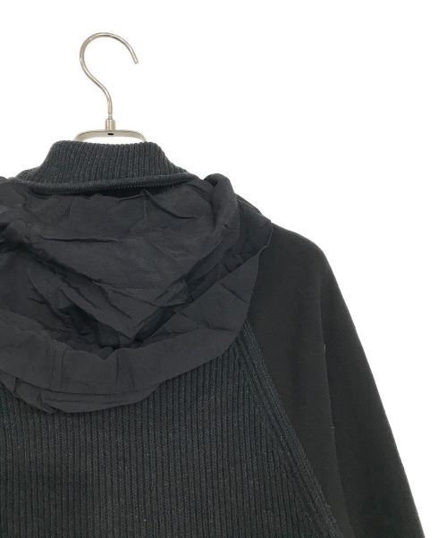 ARMANI EXCHANGE（アルマーニ エクスチェンジ）ARMANI EXCHANGE (アルマーニ エクスチェンジ) スウェット×ニット切替ジャケット ブラック サイズ:Mの古着・服飾アイテム