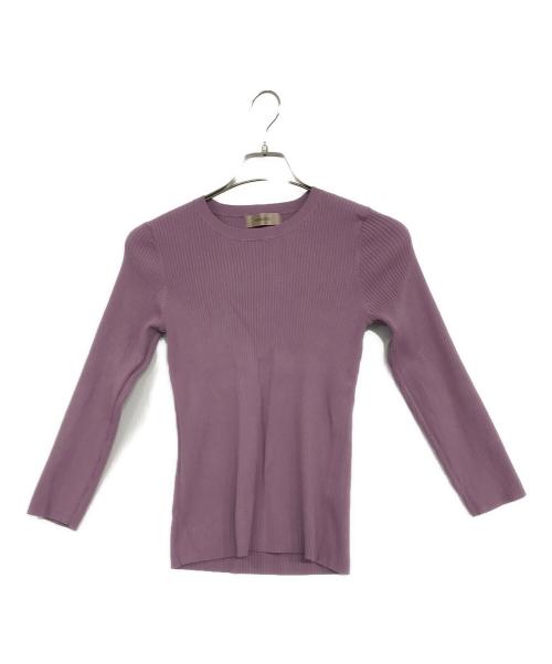 JUSGLITTY（ジャスグリッティー）JUSGLITTY (ジャスグリッティー) クルーネックアンサンブル パープル サイズ:2の古着・服飾アイテム