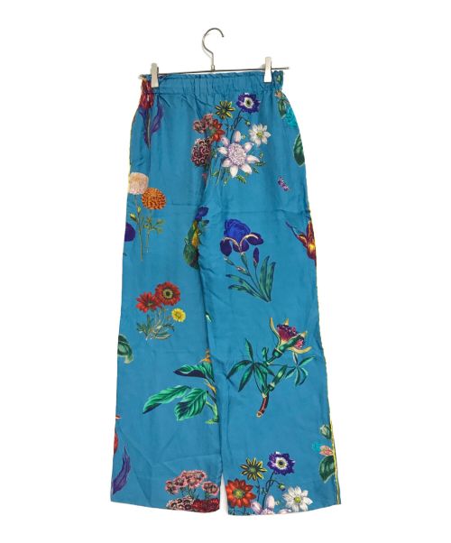 CABAN（キャバン）CABAN (キャバン) シルクツイル IBIZAプリントイージーパンツ スカイブルー サイズ:XSの古着・服飾アイテム