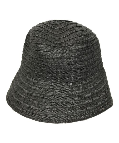 La Maison de Lyllis（ラメゾンドリリス）La Maison de Lyllis (ラメゾンドリリス) リボン付きストローハット ブラックの古着・服飾アイテム