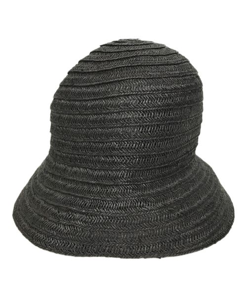 La Maison de Lyllis（ラメゾンドリリス）La Maison de Lyllis (ラメゾンドリリス) リボン付きストローハット ブラックの古着・服飾アイテム