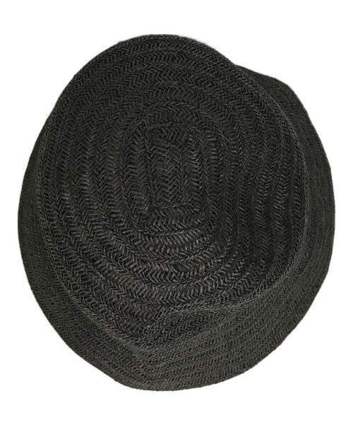 La Maison de Lyllis（ラメゾンドリリス）La Maison de Lyllis (ラメゾンドリリス) リボン付きストローハット ブラックの古着・服飾アイテム