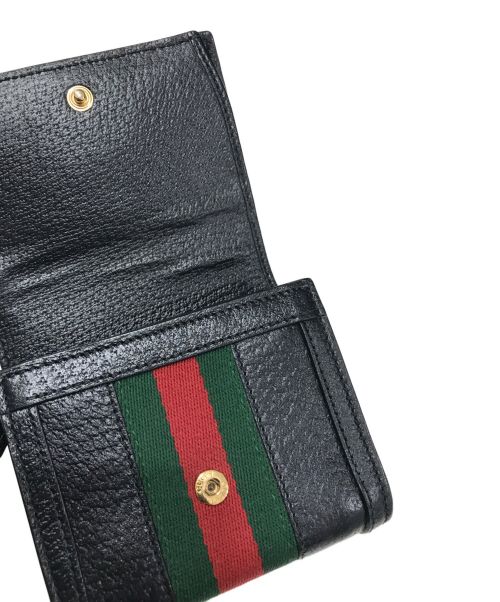 GUCCI（グッチ）GUCCI (グッチ) シェリーラインGGマーモントウォレット ブラックの古着・服飾アイテム