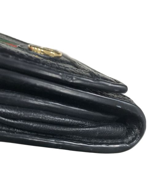 GUCCI（グッチ）GUCCI (グッチ) シェリーラインGGマーモントウォレット ブラックの古着・服飾アイテム
