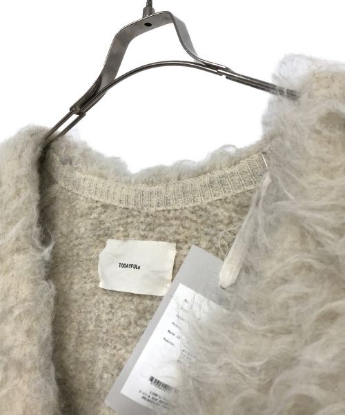 TODAYFUL（トゥデイフル）TODAYFUL (トゥデイフル) Brashed Mix Cardigan ベージュ サイズ:Fの古着・服飾アイテム