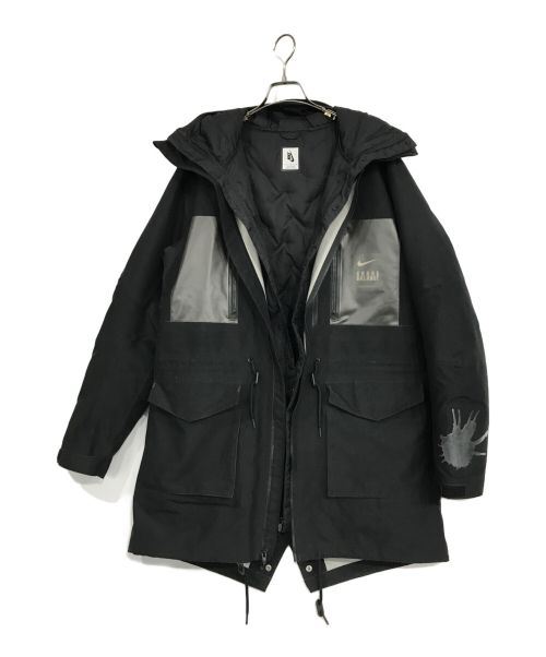 NIKE（ナイキ）NIKE (ナイキ) UNDERCOVER (アンダーカバー) 3レイヤー フィッシュテール パーカ ブラック サイズ:Lの古着・服飾アイテム