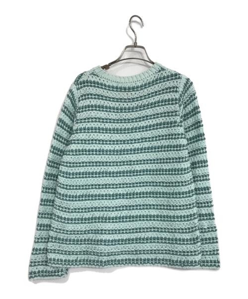 BATONER（バトナ―）BATONER (バトナ―) LOW GAUGE MIX YARN CREW NECK スカイブルー サイズ:1の古着・服飾アイテム