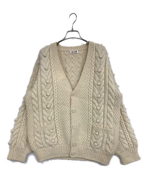 ISSEY MIYAKE（イッセイミヤケ）ISSEY MIYAKE (イッセイミヤケ) ケーブル編み カーディガン ベージュ サイズ:9の古着・服飾アイテム