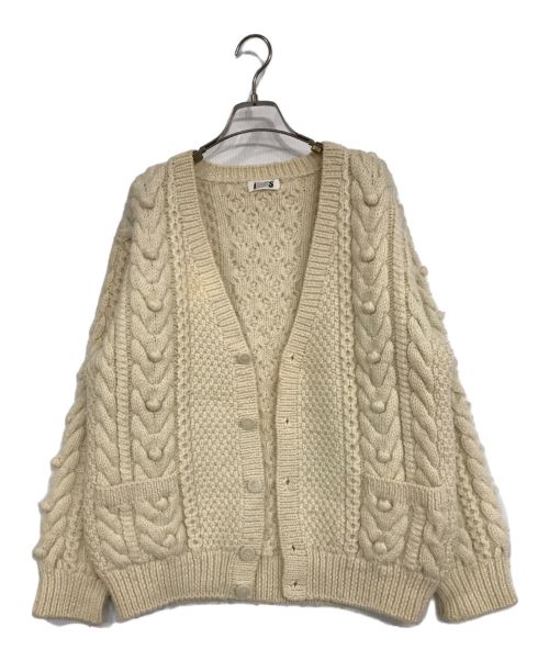 ISSEY MIYAKE（イッセイミヤケ）ISSEY MIYAKE (イッセイミヤケ) ケーブル編み カーディガン ベージュ サイズ:9の古着・服飾アイテム