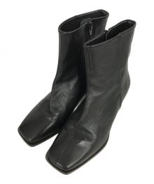FLATTERED（フラッタード）の古着「スクエアトゥーブーツ」｜ブラック