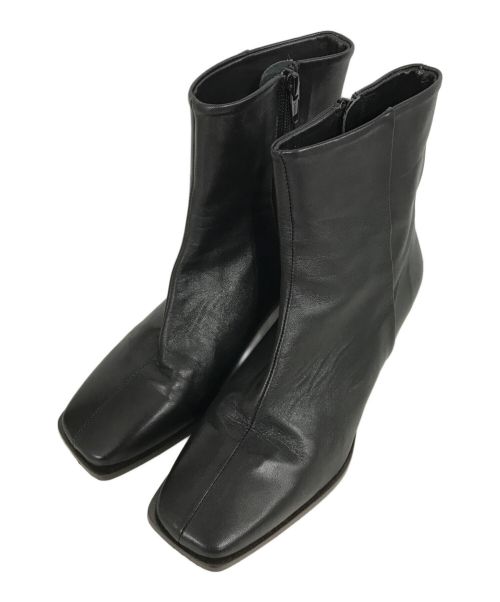 FLATTERED（フラッタード）FLATTERED (フラッタード) スクエアトゥーブーツ ブラック サイズ:36の古着・服飾アイテム