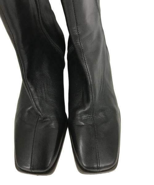 FLATTERED（フラッタード）FLATTERED (フラッタード) スクエアトゥーブーツ ブラック サイズ:36の古着・服飾アイテム