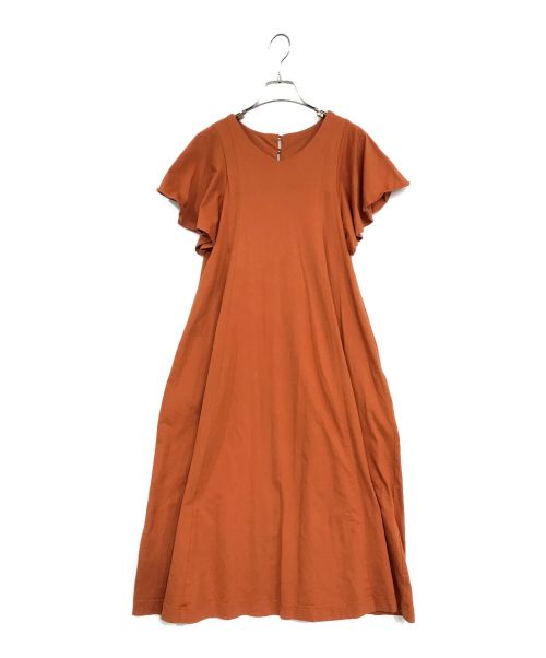 COHINA（コヒナ）COHINA (コヒナ) フレアスリーブAラインカットワンピース オレンジ サイズ:shortの古着・服飾アイテム