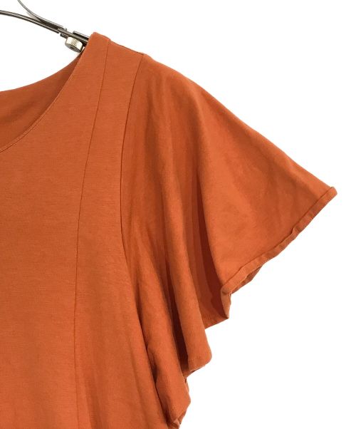 COHINA（コヒナ）COHINA (コヒナ) フレアスリーブAラインカットワンピース オレンジ サイズ:shortの古着・服飾アイテム