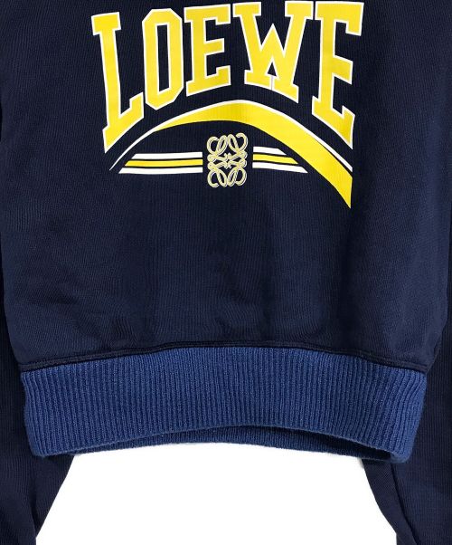 LOEWE（ロエベ）LOEWE (ロエベ) アナグラムロゴコットンクロップドスウェット ネイビー サイズ:SIZE XSの古着・服飾アイテム