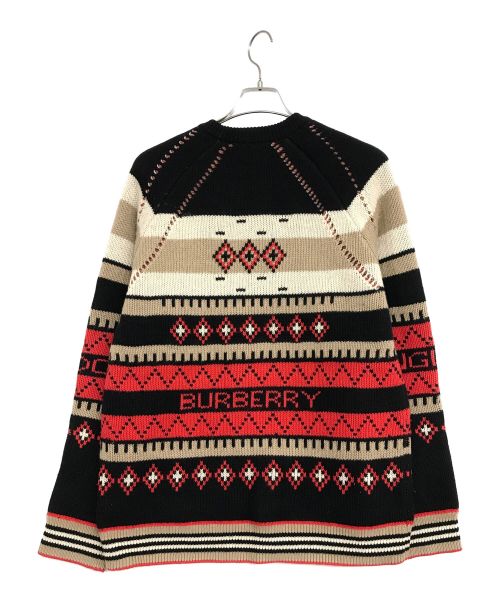BURBERRY（バーバリー）BURBERRY (バーバリー) 総柄ロゴカシミアニット ベージュ サイズ:SZIE Mの古着・服飾アイテム