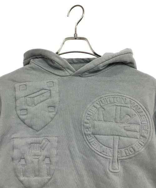 LOUIS VUITTON（ルイ ヴィトン）LOUIS VUITTON (ルイ ヴィトン) 3Dパデッドエンブロイダリープルオーバースウェットパーカー グレー サイズ:SIZE XSの古着・服飾アイテム