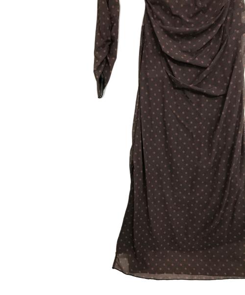 COCODEAL（ココディール）COCODEAL (ココディール) フラワーチュールギャザーワンピース ブラウン サイズ:1の古着・服飾アイテム