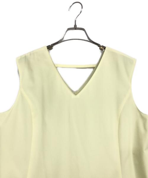 Apuweiser-riche（アプワイザーリッシェ）Apuweiser-riche (アプワイザーリッシェ) Vネックカラーワンピース イエロー サイズ:2の古着・服飾アイテム