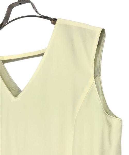 Apuweiser-riche（アプワイザーリッシェ）Apuweiser-riche (アプワイザーリッシェ) Vネックカラーワンピース イエロー サイズ:2の古着・服飾アイテム