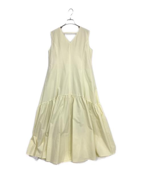 Apuweiser-riche（アプワイザーリッシェ）Apuweiser-riche (アプワイザーリッシェ) Vネックカラーワンピース イエロー サイズ:2の古着・服飾アイテム