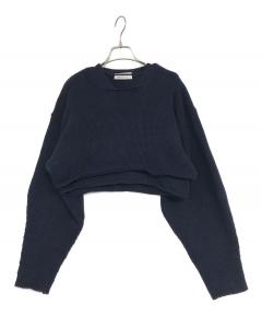 中古・古着通販】LOHEN (ローヘン) ミラノリブクロップドニット グレー