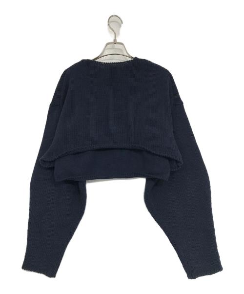 ETRE TOKYO（エトレトウキョウ）ETRE TOKYO (エトレトウキョウ) ツーピースクロップドニット ネイビー サイズ:Fの古着・服飾アイテム