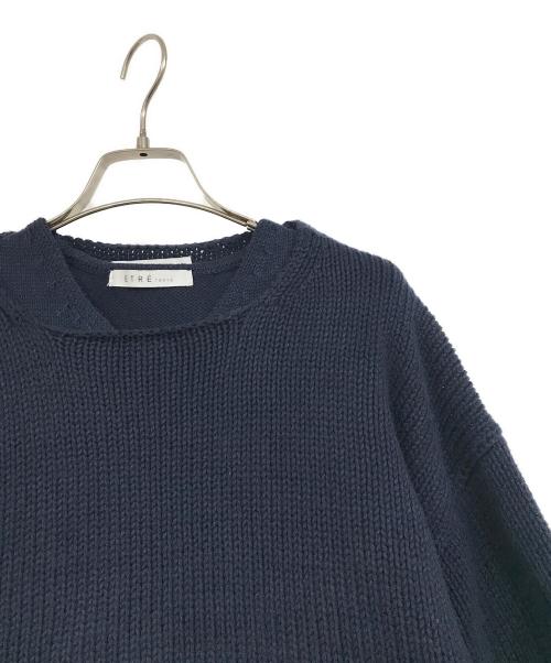 ETRE TOKYO（エトレトウキョウ）ETRE TOKYO (エトレトウキョウ) ツーピースクロップドニット ネイビー サイズ:Fの古着・服飾アイテム