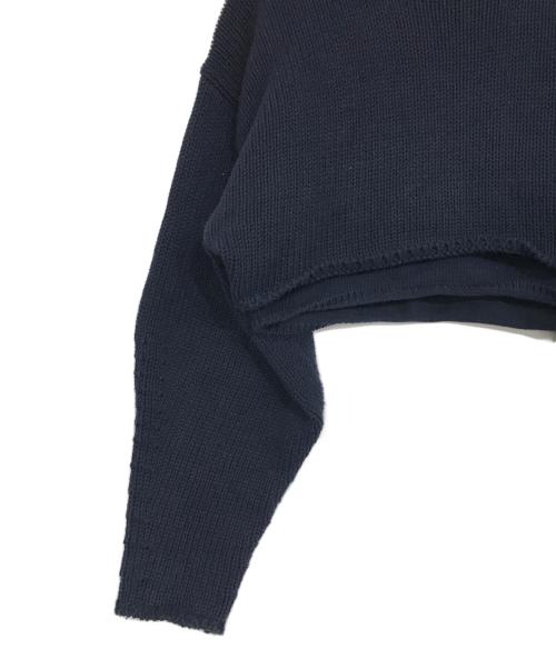 ETRE TOKYO（エトレトウキョウ）ETRE TOKYO (エトレトウキョウ) ツーピースクロップドニット ネイビー サイズ:Fの古着・服飾アイテム