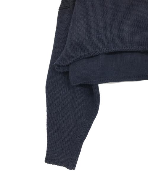 ETRE TOKYO（エトレトウキョウ）ETRE TOKYO (エトレトウキョウ) ツーピースクロップドニット ネイビー サイズ:Fの古着・服飾アイテム